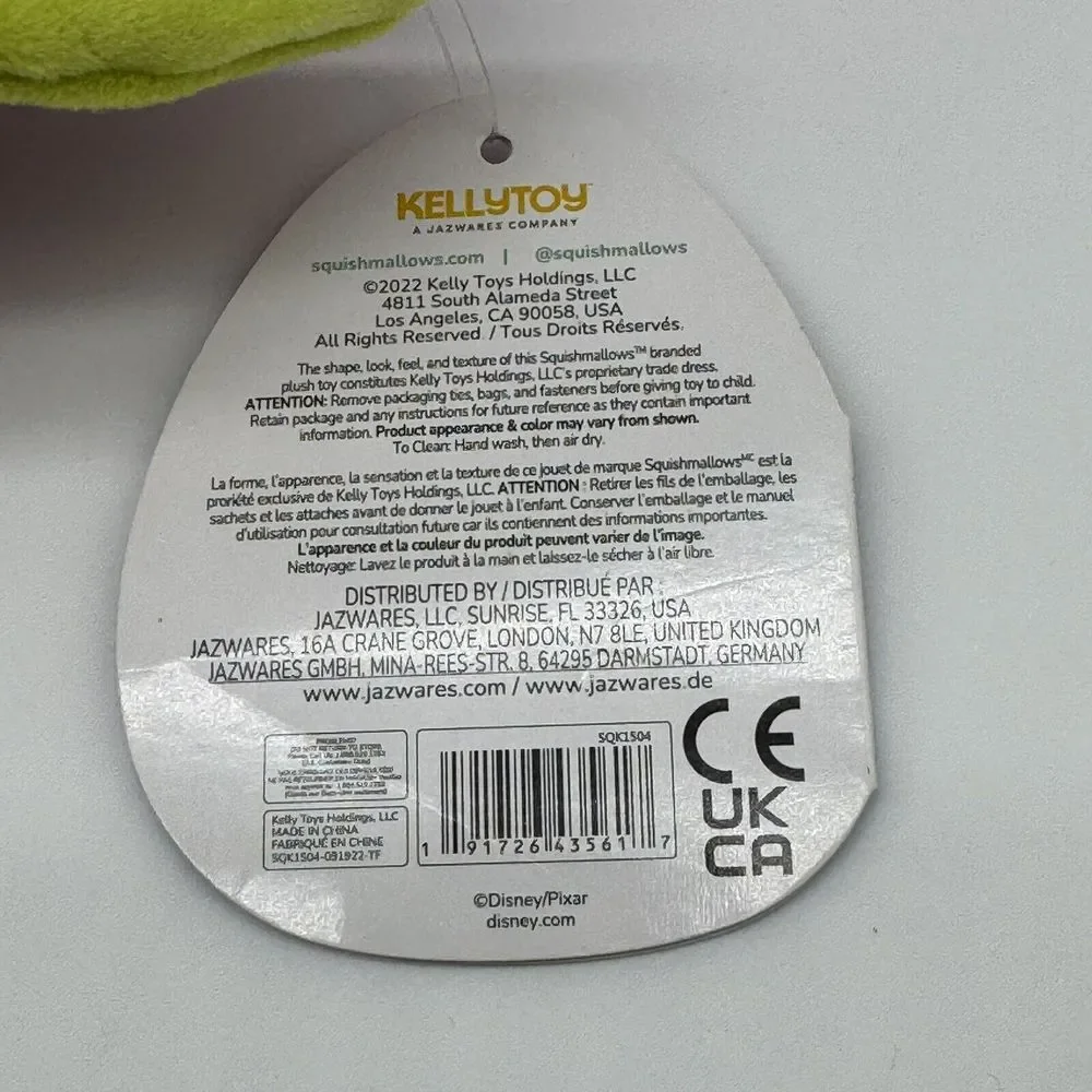 Squishmallows Disney Toy Story Alien/Martian Approx 10" Bunny Plush 2022 NWT - Picture 9 of 12